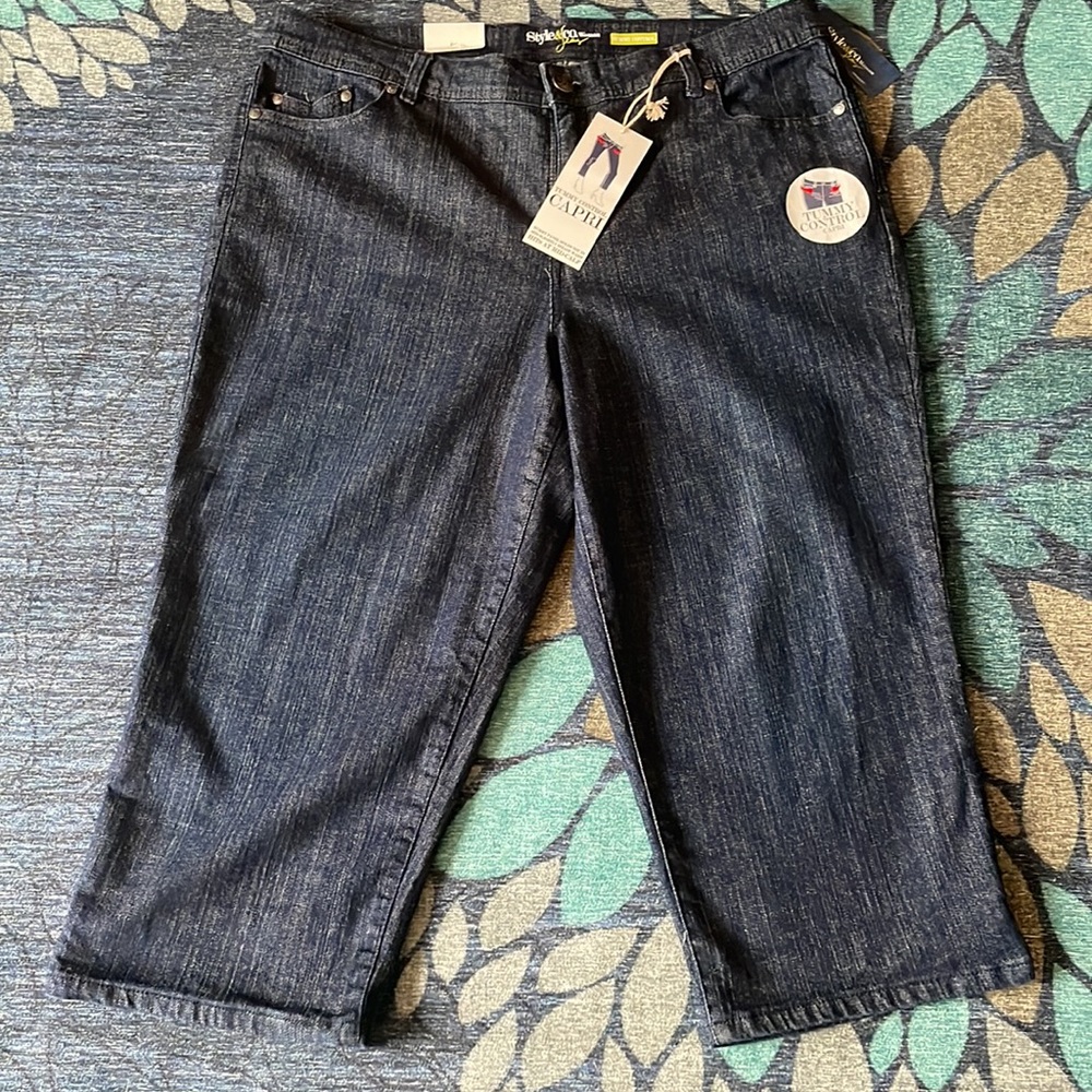 Style & Co. Dark Indigo Cropped Jeans